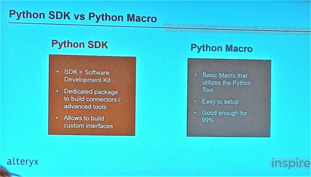 Python SDK と Python Macro の違い